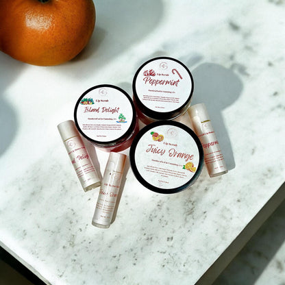 Semi-Solid Lip Scrub/Lip Butter Balm Set