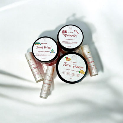 Semi-Solid Lip Scrub/Lip Butter Balm Set
