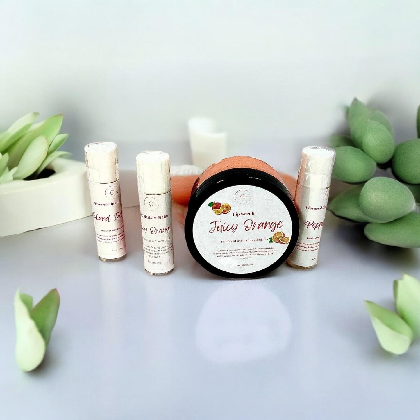 Semi-Solid Lip Scrub/Lip Butter Balm Set