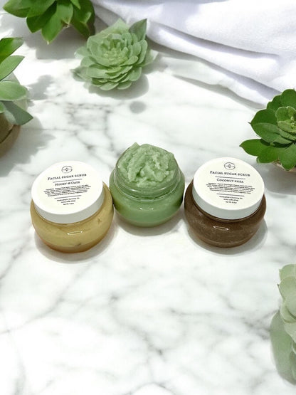 Foaming Facial Sugar Scrub Cleanser/Oil to Milk/Moisturizing