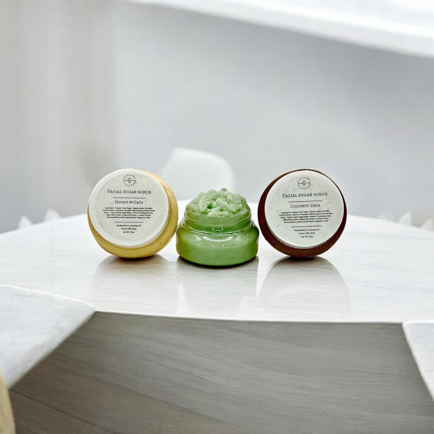 Foaming Facial Sugar Scrub Cleanser/Oil to Milk/Moisturizing